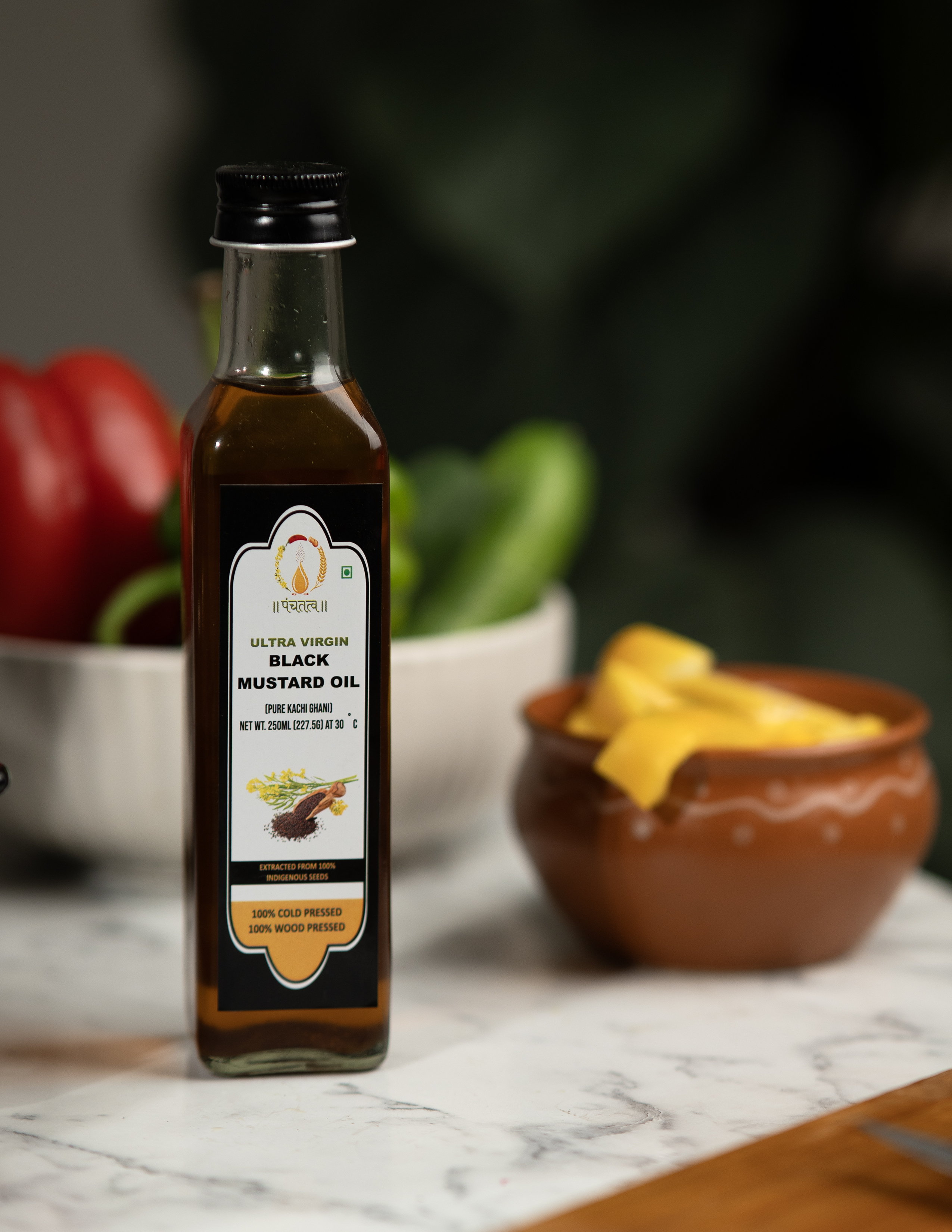 Cold Pressed Black Mustard Oil Pure kachi Ghani 1L